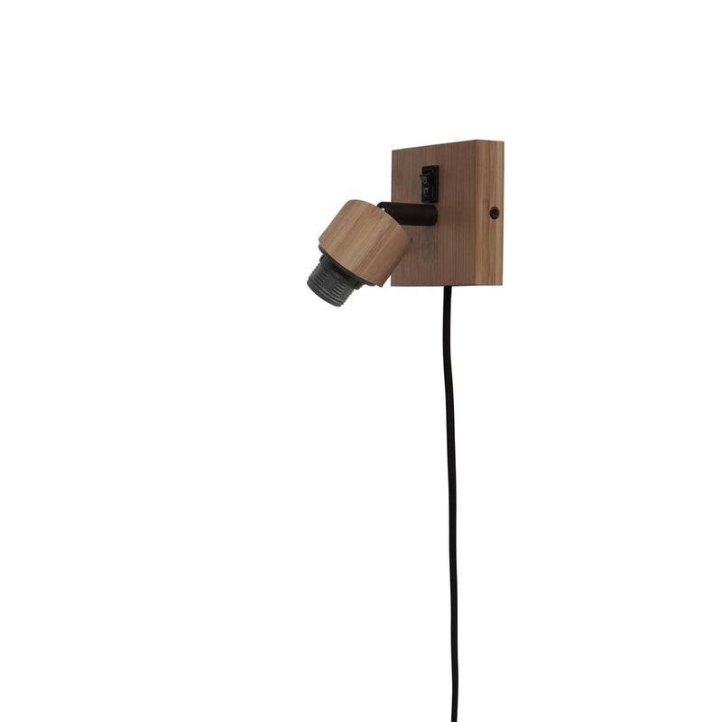 Applique Murale Java Bambou Noir et Naturel 15 cm