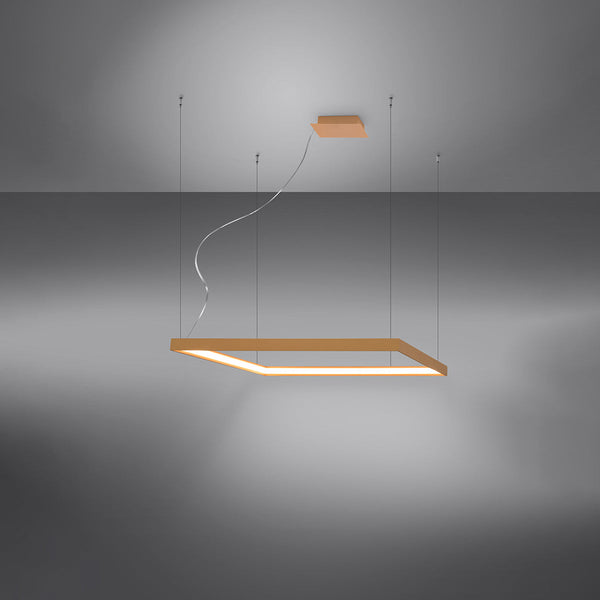 Lustre Carré Pure M doré 4000K