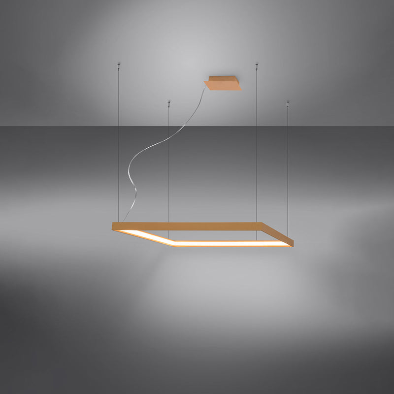 Lustre Carré Pure M doré 4000K