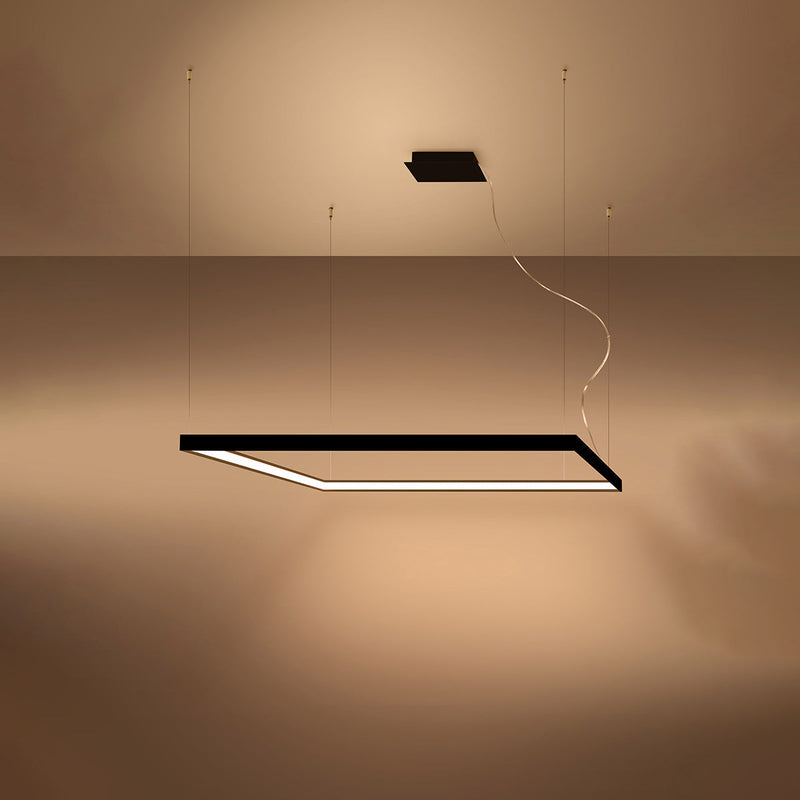 Lustre Carré Pure L noir 3000K