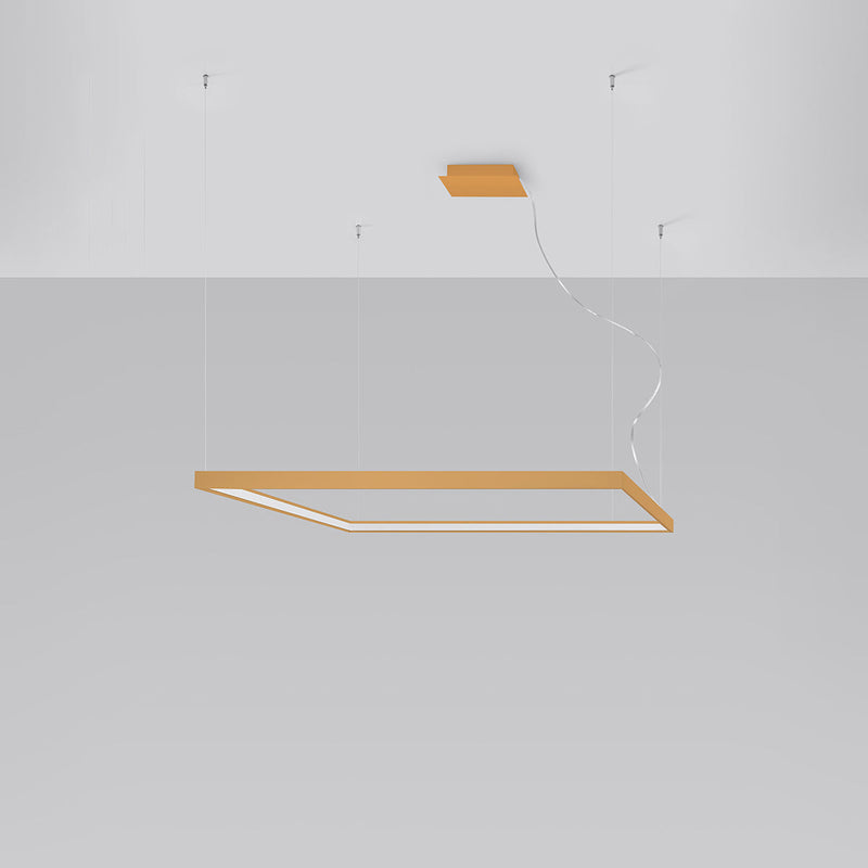 Lustre Carré Pure L doré 3000K