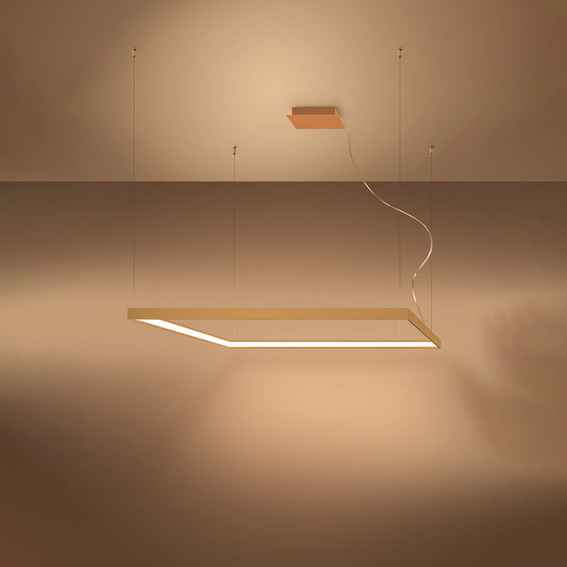 Lustre Carré Pure L doré 3000K