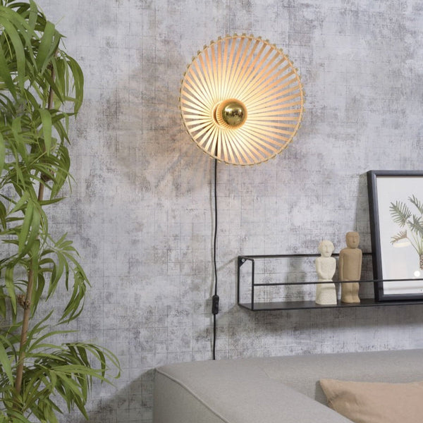 Applique Murale Bromo Bambou Naturel 50 cm