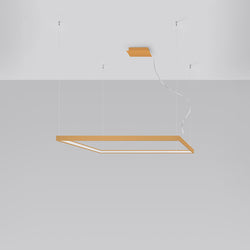 Lustre Carré Pure L doré 4000K