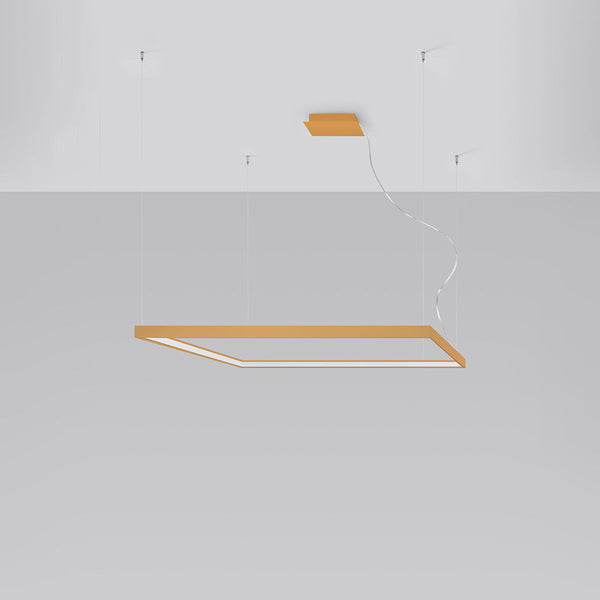 Lustre Carré Pure L doré 4000K