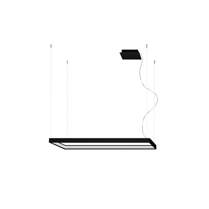 Lustre Rectangle Pure M noir 3000K