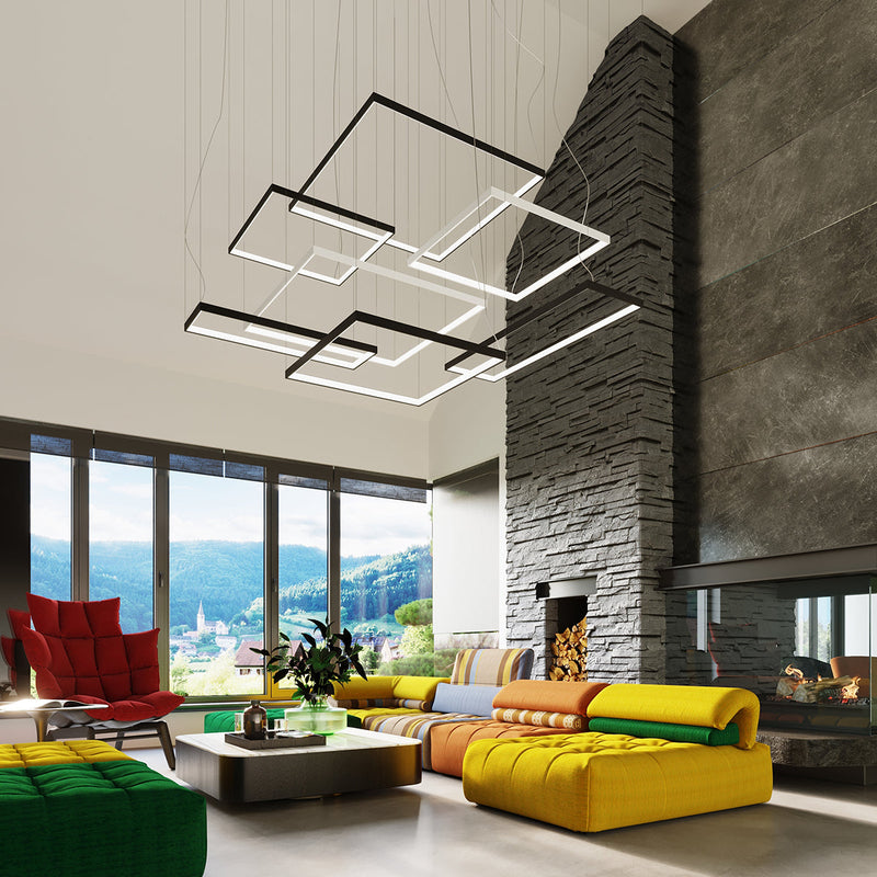 Lustre Rectangle Pure M blanc 4000K