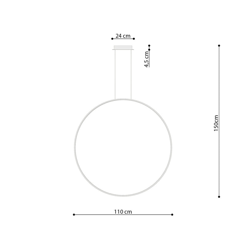 Lampe pendante Anneau Solis 110 doré LED 4000K