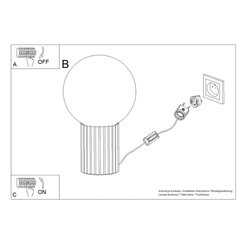 Lampe à Poser Halo Noire