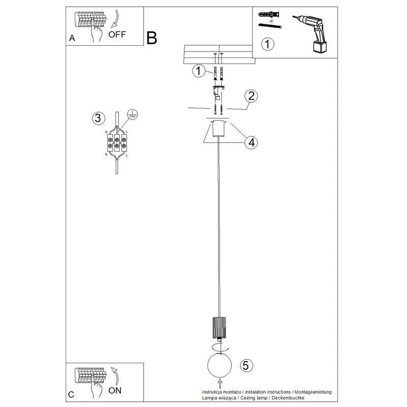 Suspension Halo 1 Vert Olive