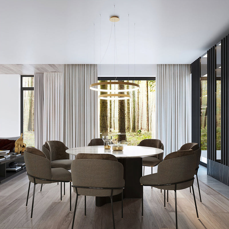 Lustre Anneau Solis 3 55/78/110 doré LED 3000K