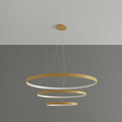 Lustre Anneau Solis 3 55/78/110 doré LED 3000K