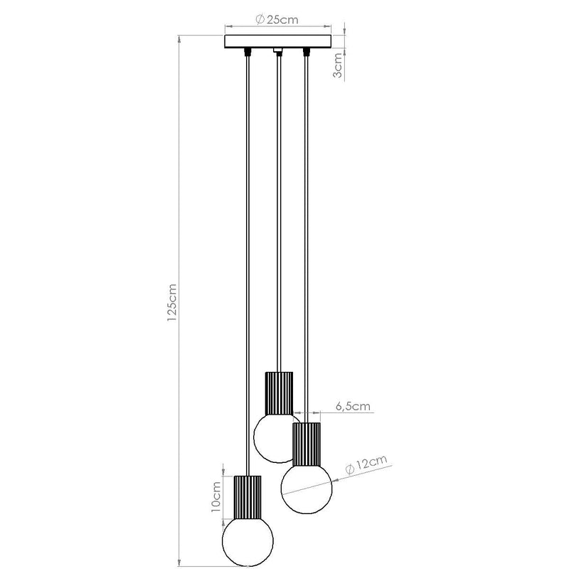 Suspension Halo 3P Moka