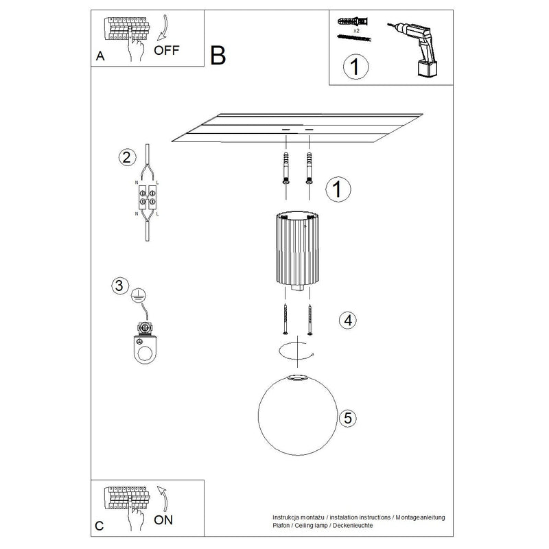 Plafonnier Halo pêche IP44