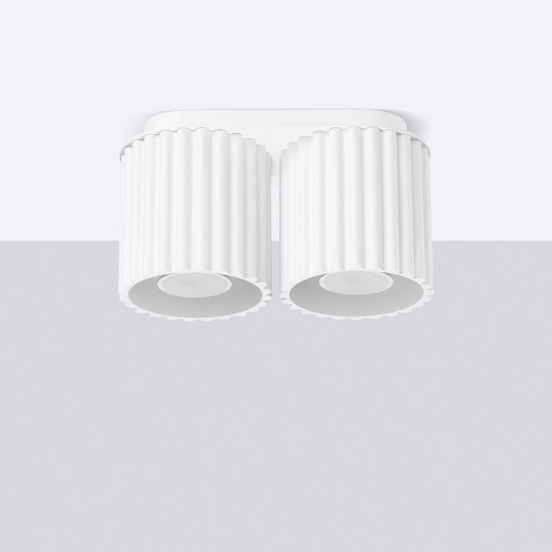 Plafonnier AURA 2 blanc GU10