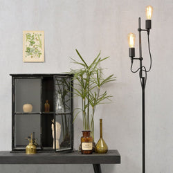 Lampadaire Seattle Double Ampoule Noir