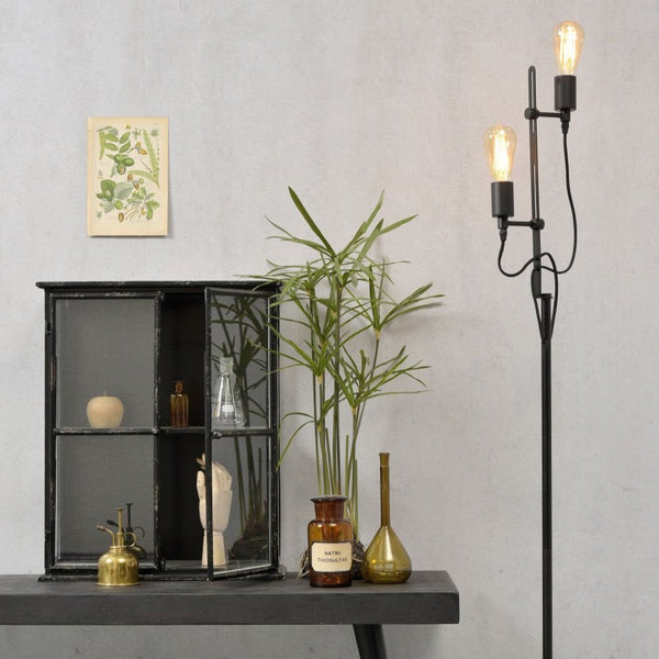 Lampadaire Seattle Double Ampoule Noir