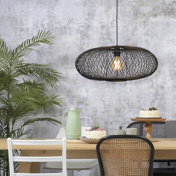 Suspension Cango Ellipse Bambou Noir L