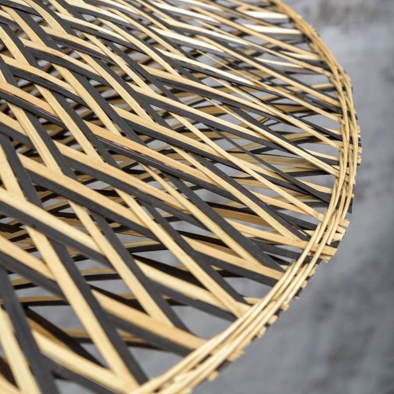 Lampadaire Bali Bambou Naturel et Noir 176 cm
