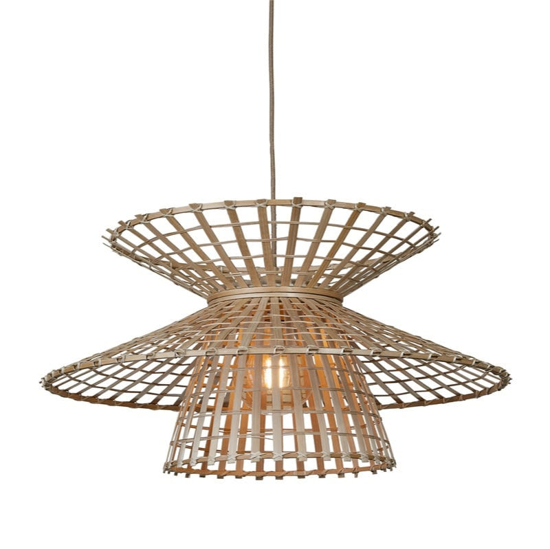 Suspension Machu Picchu Bambou Naturel 57 cm