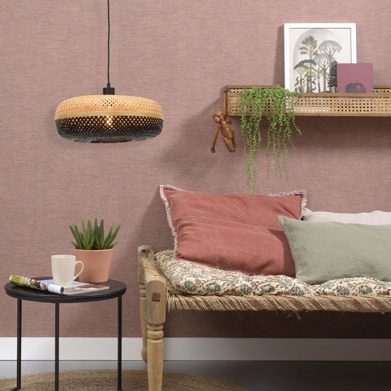 Suspension Palawan Bambou Noir et Naturel 40 cm