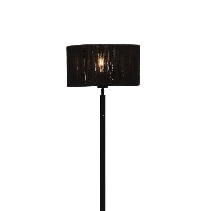 Lampadaire Iguazu Jute et Bambou Noir 125 cm