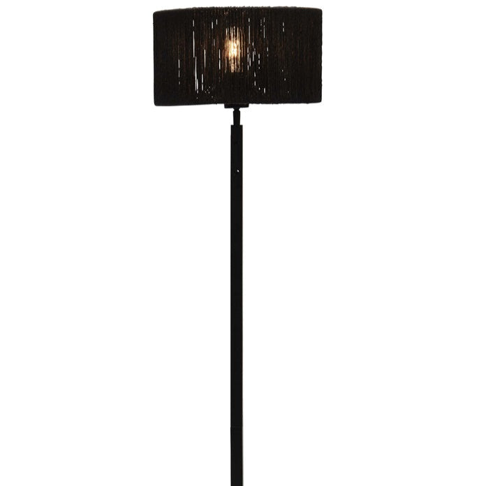 Lampadaire Iguazu Jute et Bambou Noir 125 cm