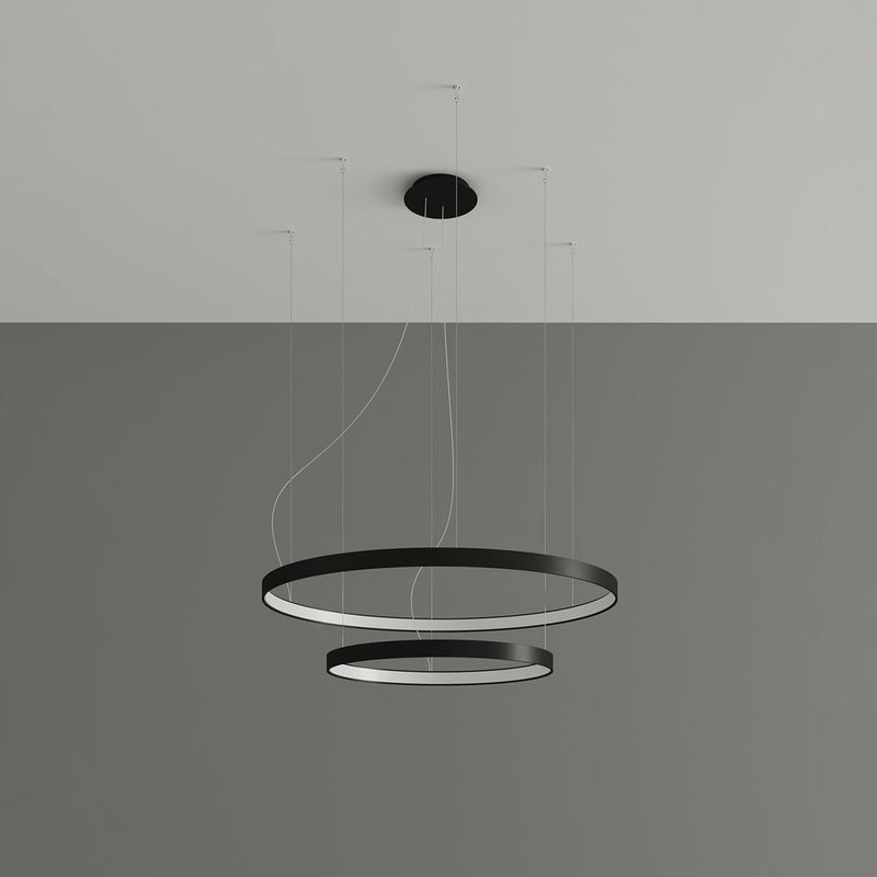 Lustre Anneau Solis 2 55/78 noir LED 4000K