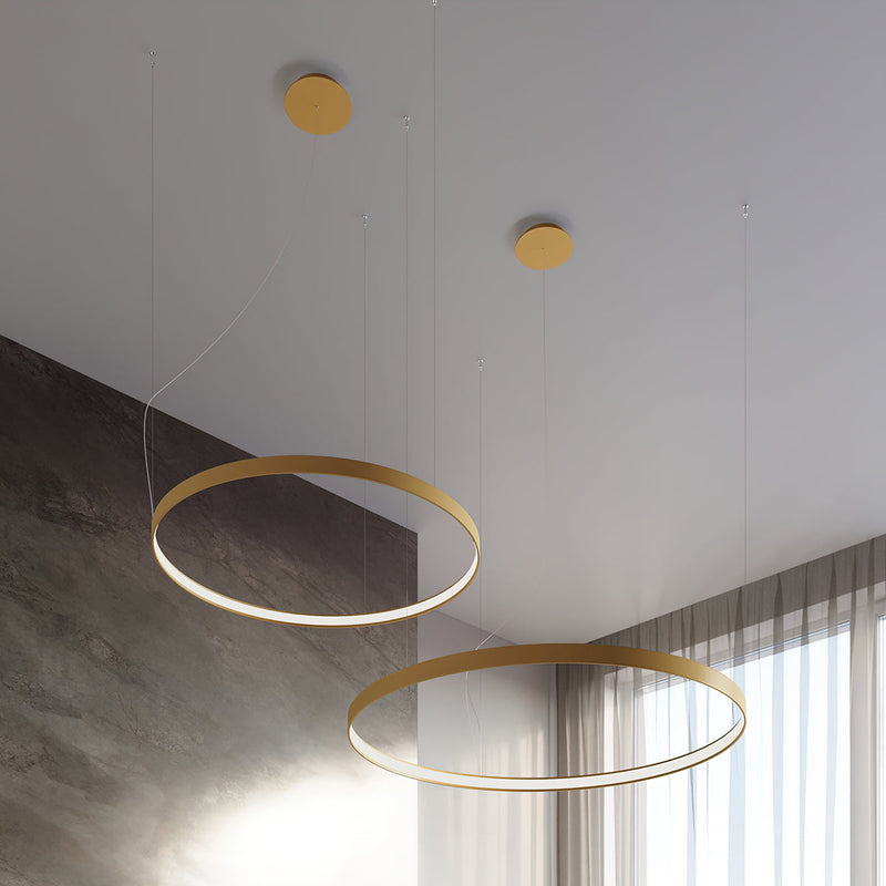 Lustre Anneau Solis 110 doré LED 4000K