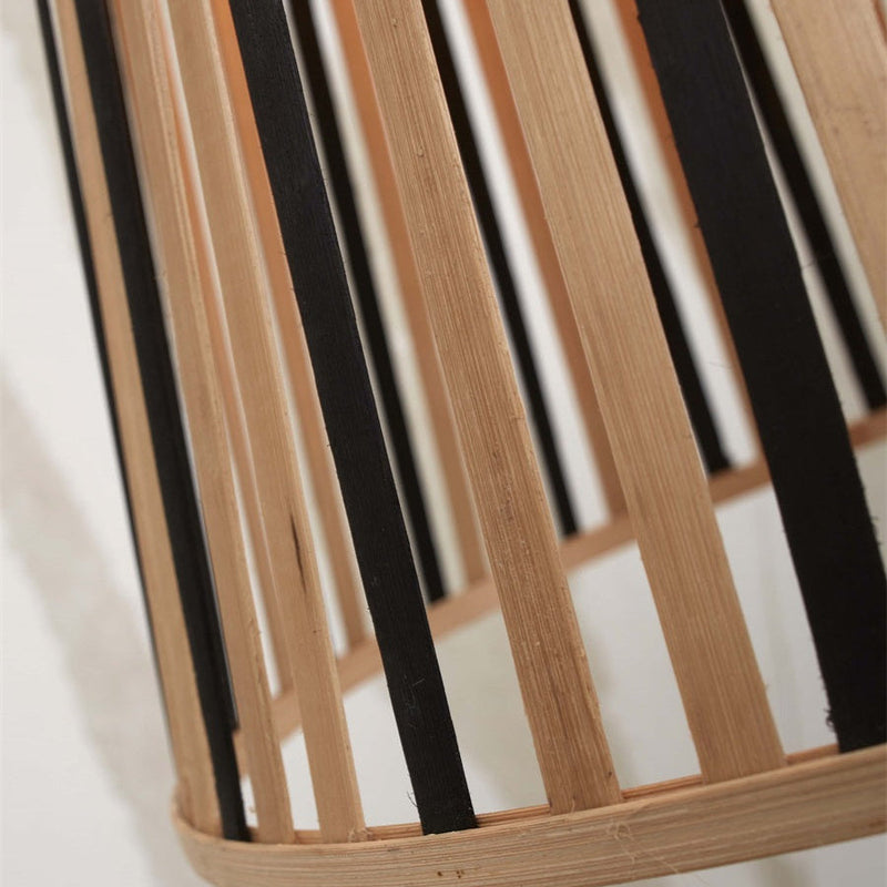 Suspension Merapi Bambou Noir et Naturel 30 cm