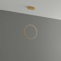 Lampe suspendue Anneau Solis 55 doré LED 4000K