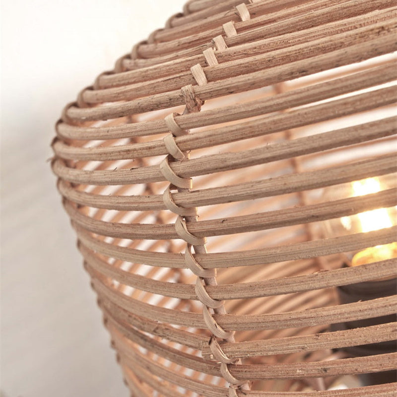 Lampadaire Tanami Droit Rotin et Bambou Naturel 130 cm
