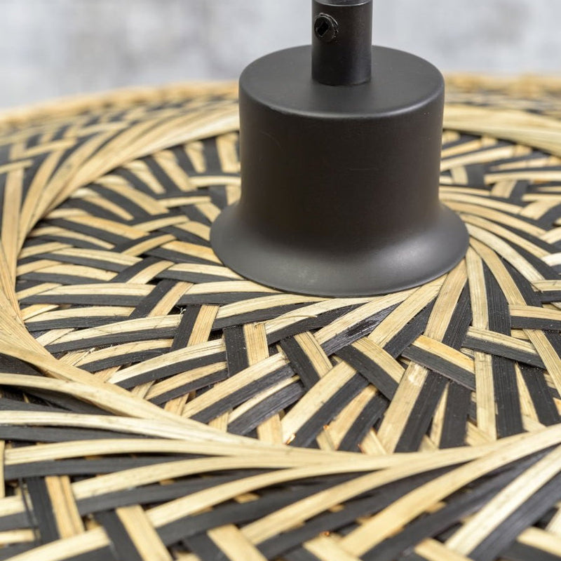 Applique Murale Bali Bambou Naturel et Noir 105 cm