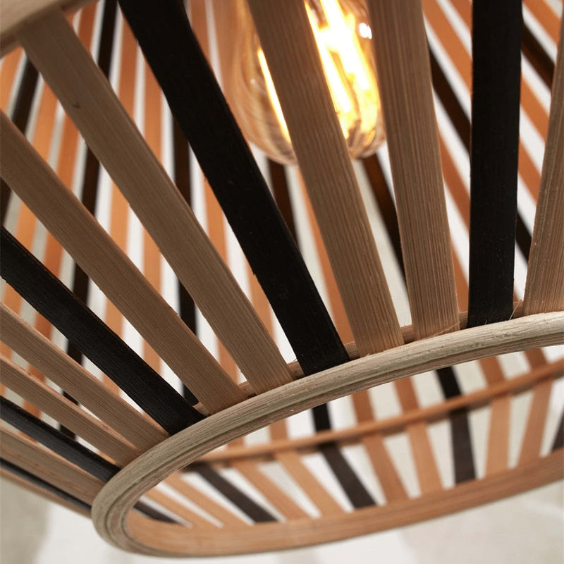Lampadaire Merapi Bambou Naturel et Noir 150 cm
