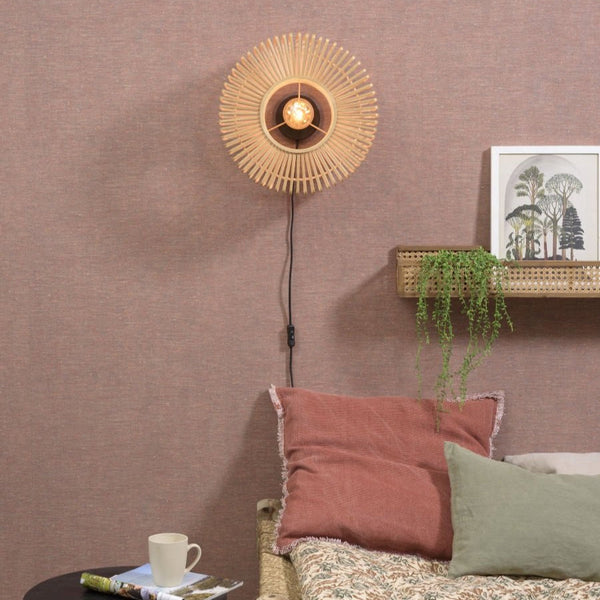 Applique Murale Bromo Bambou Naturel 40x18 cm