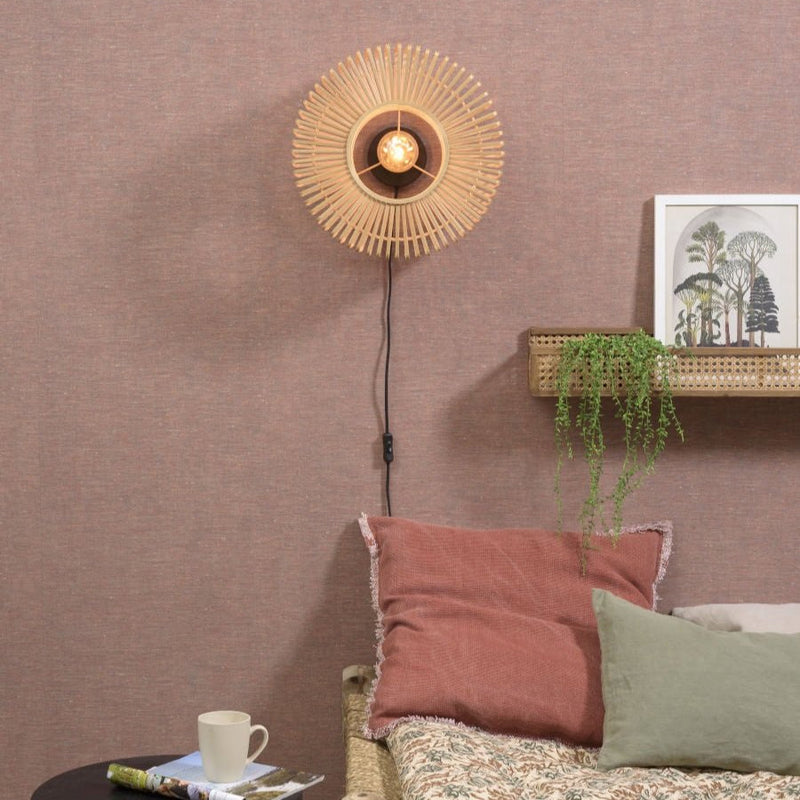 Applique Murale Bromo Bambou Naturel 40x18 cm