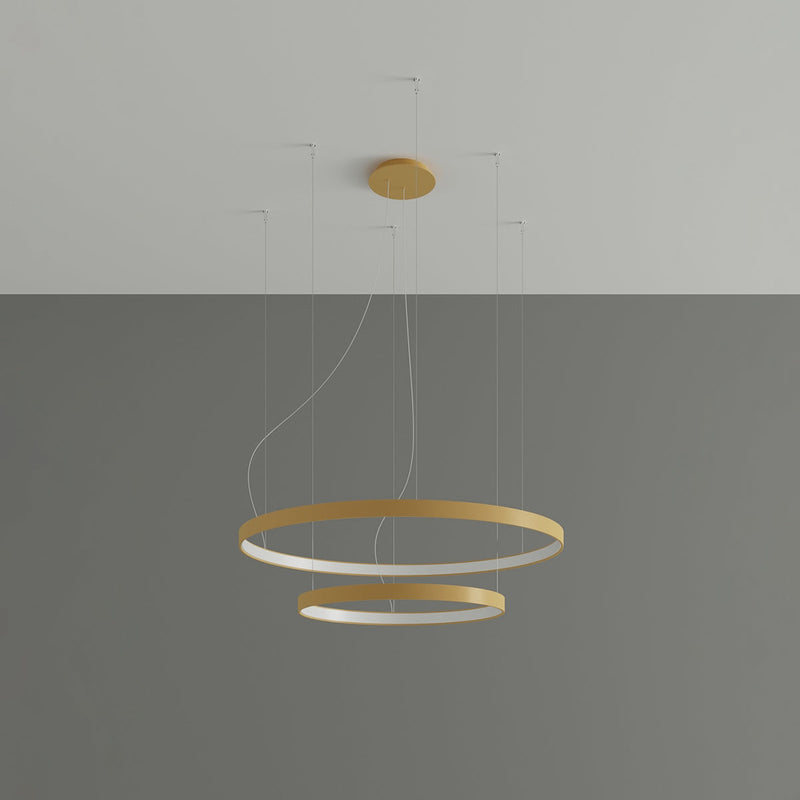 Lustre Anneau Solis 2 55/78 doré LED 4000K