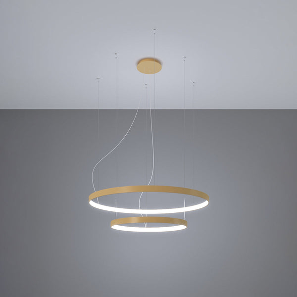 Lustre Anneau Solis 2 55/78 doré LED 4000K