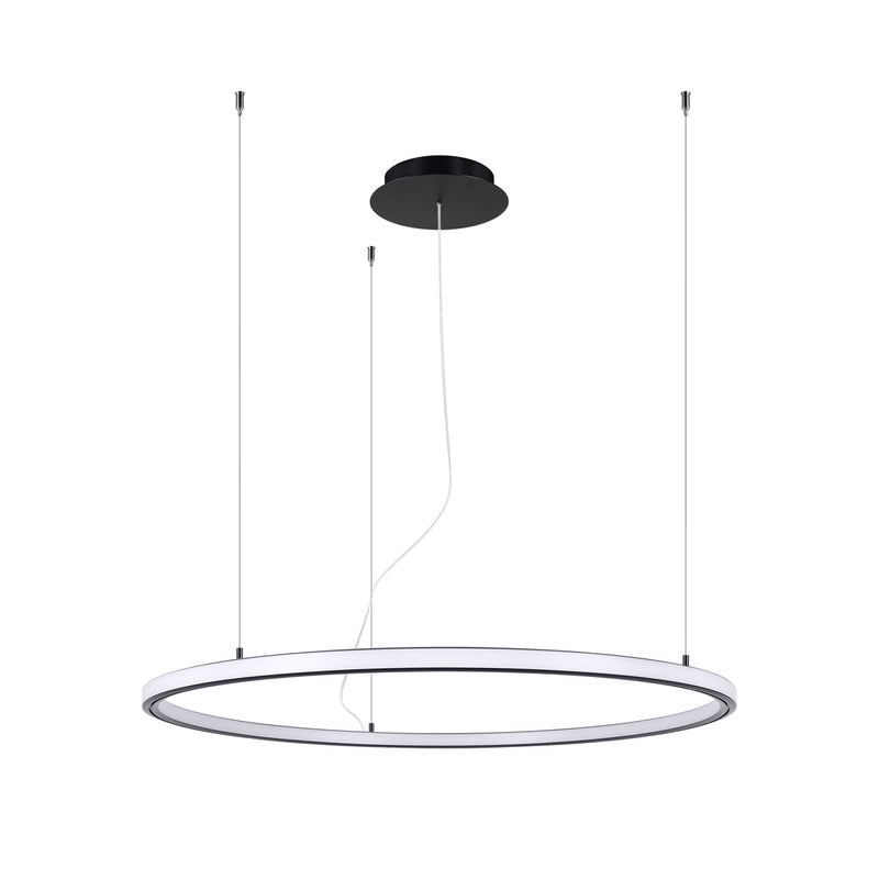 Lustre Ring Éclat 80 noir LED 3000K