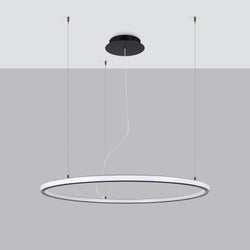 Lustre Ring Éclat 80 noir LED 3000K