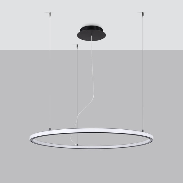 Lustre Ring Éclat 80 noir LED 3000K