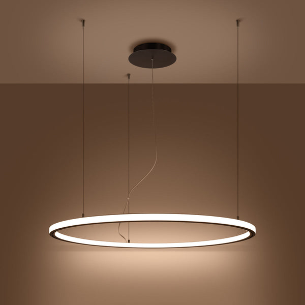 Lustre Ring Éclat 80 noir LED 3000K