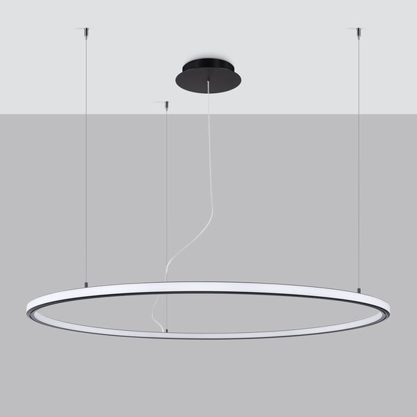 Lustre Ring Éclat 120 noir LED 3000K