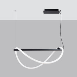 Suspension Tube Réglable à Distance 84 noir LED 2700-6500K
