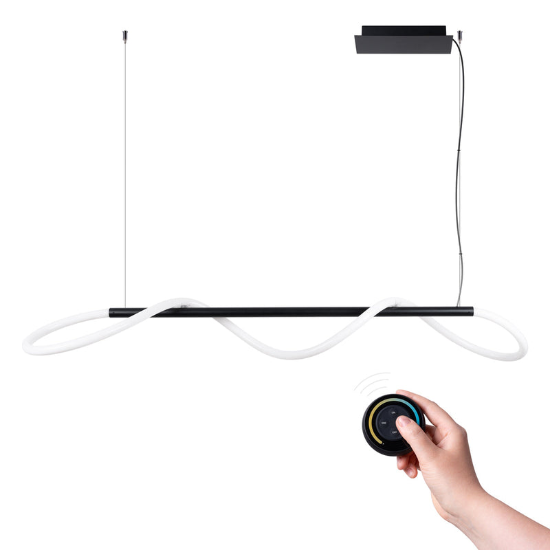 Suspension Tube Réglable à Distance 148 noir LED 2700-6500K
