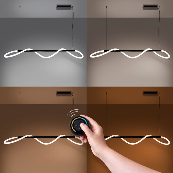 Suspension Tube Réglable à Distance 148 noir LED 2700-6500K