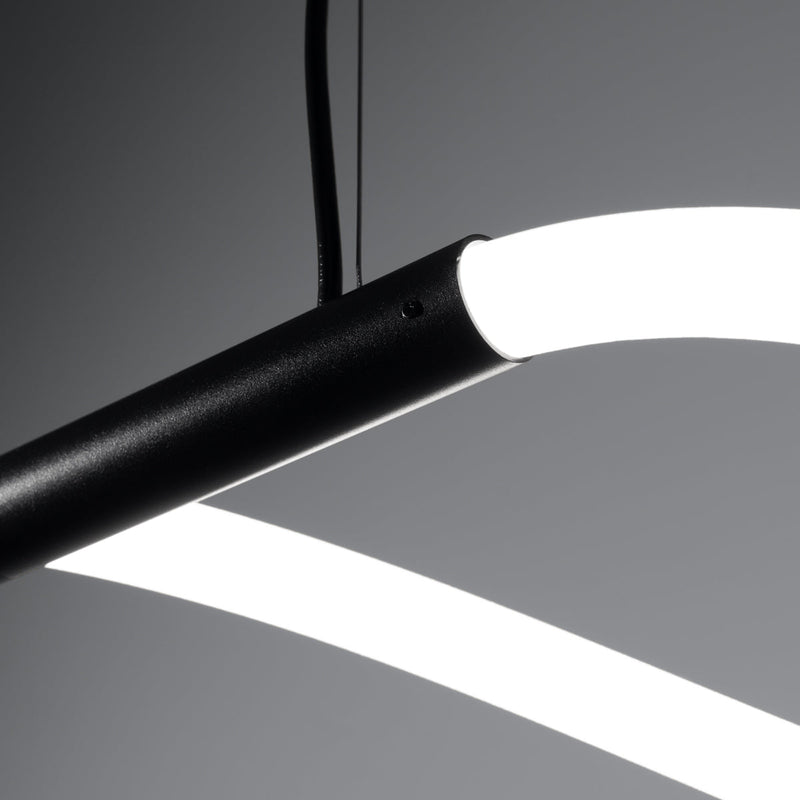 Suspension Tube Réglable à Distance 148 noir LED 2700-6500K