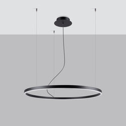 Lustre Ring Lumineux 80 noir LED 3000K