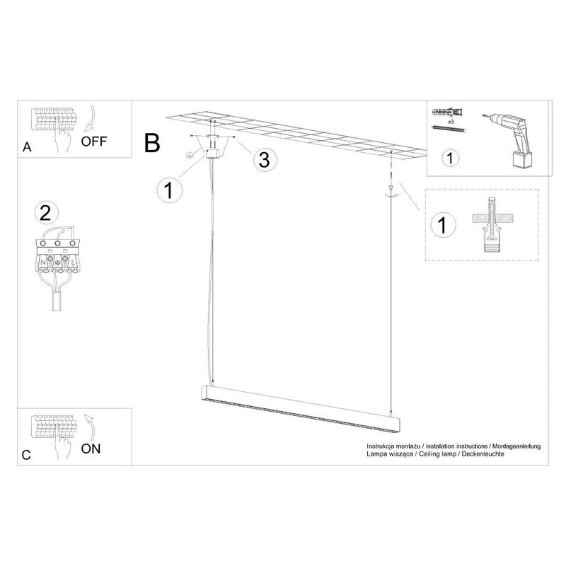 Plafonnier Design Poutre LED 3000K