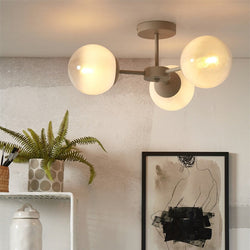 Plafonnier Aspen 3 Bras Blanc Lait